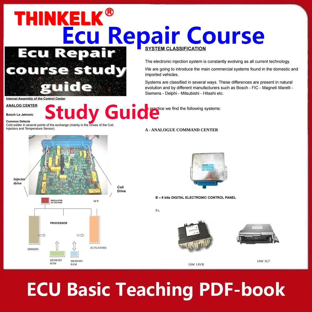 Ecu Repair Course Book Study Guide For New Beginner Include OBJECTIVE OF THE SYSTEM DIGITAL CENTRAL ANALYZE WAVE FORM EPROM TE