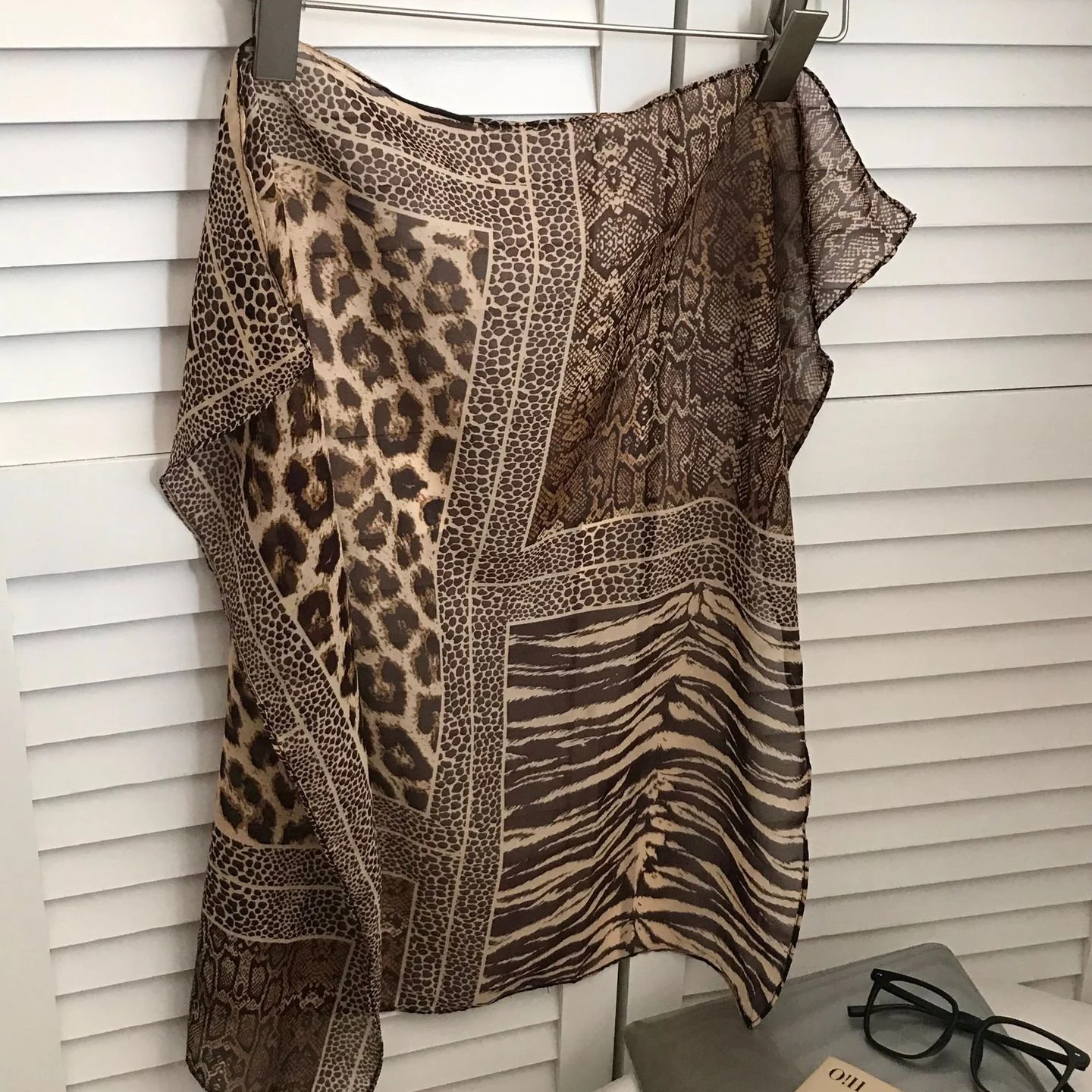 

2026 New Leopard Silk Square Scarf Women's Fashion Satin Headscarf Zebra Silk Scarf Neck Scarf Punk Scarf Headwear