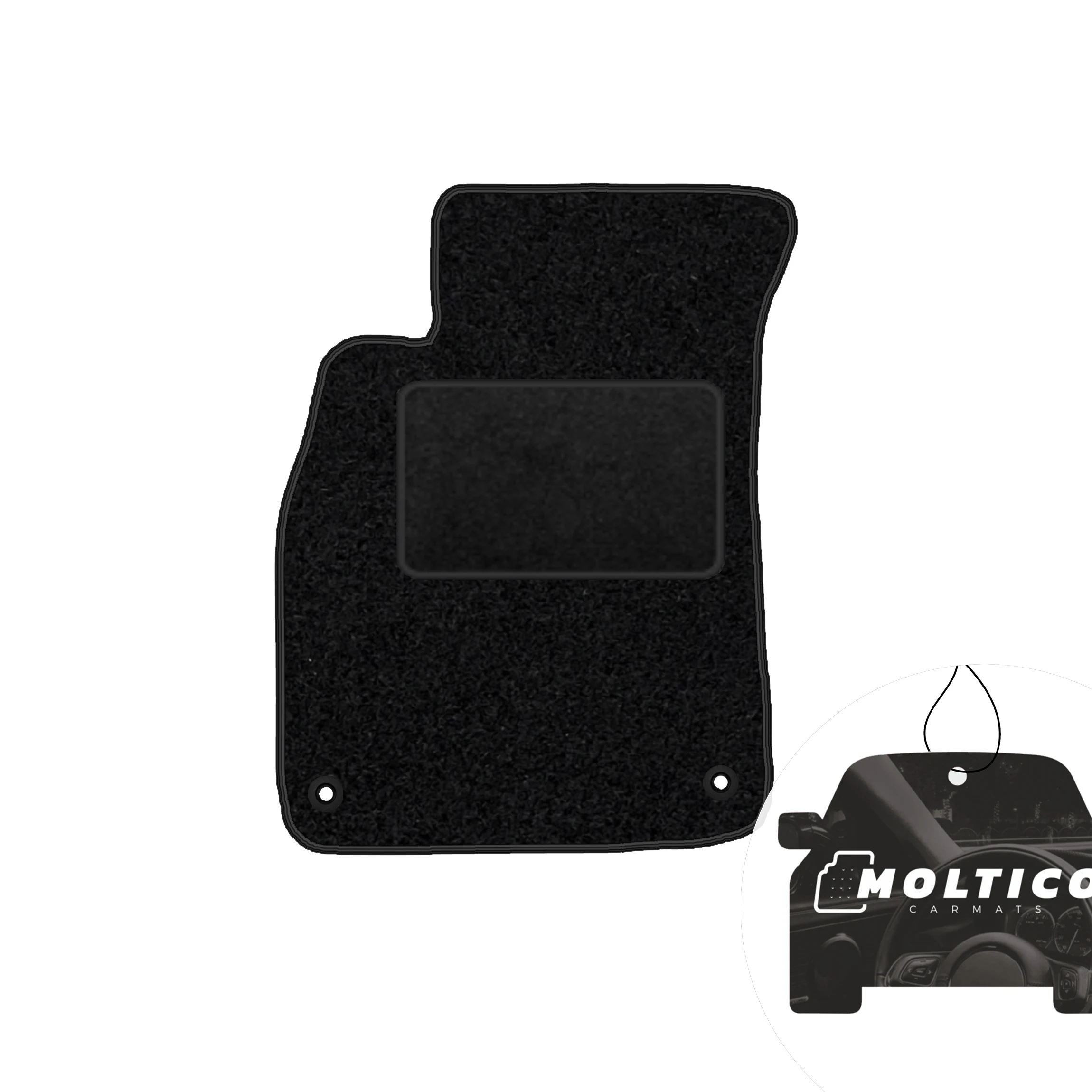 Velour bestuurdersmat - Zwarte bies - Geschikt voor: Audi A4 II/III B6/B7 2000-2007