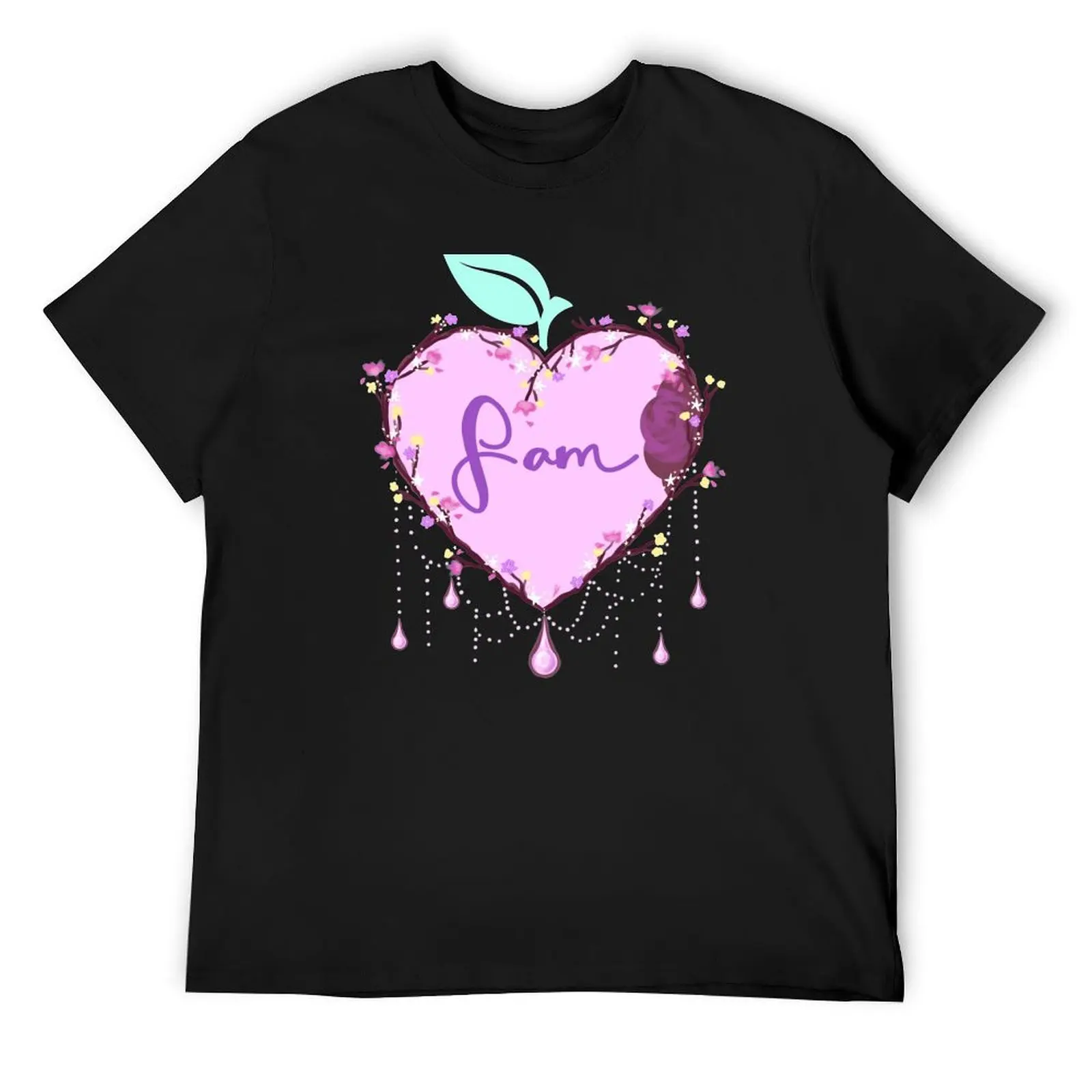 

kelly eden fam T-Shirt graphic t shirt vintage quick-drying blue archive men clothing