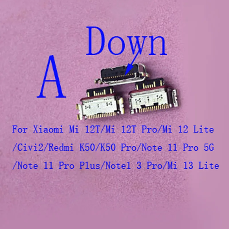 5-50 قطعة شحن ميناء موصل USB حوض شاحن التوصيل ل Xiaomi Mi F4 GT Civi 1S 12T 12 لايت Redmi K40S نوت 13 برو زائد K50 11