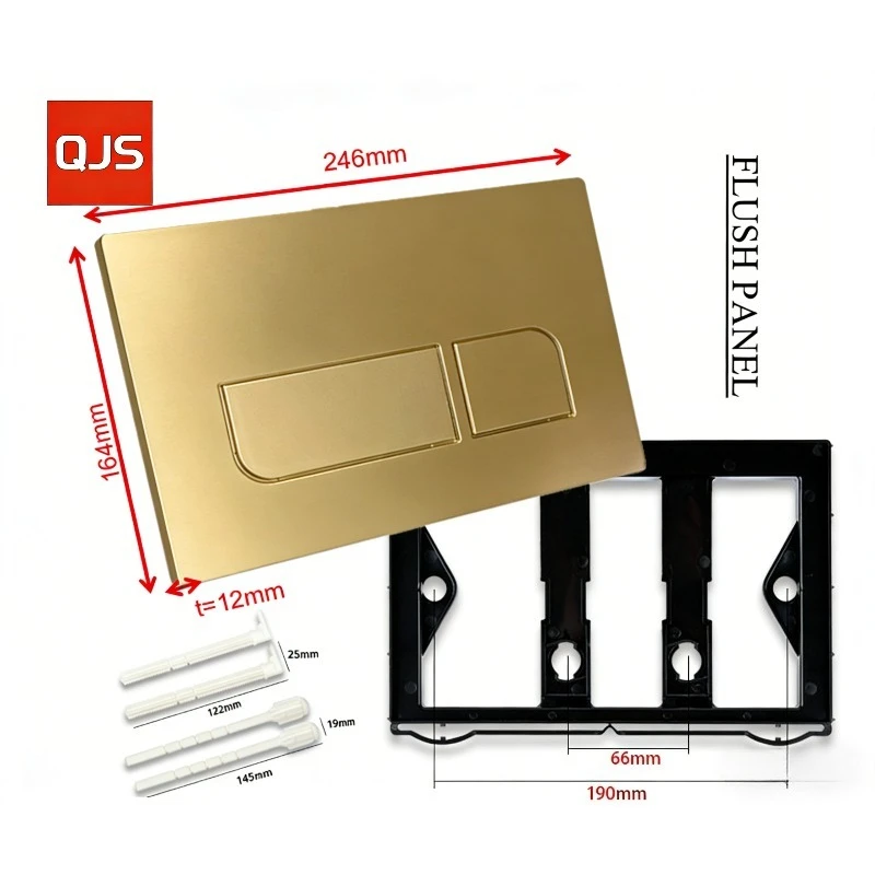 

Dual Flushing Plate Compatible with Sigma 20 30 Series, Samba Flush Panel for Up720 Conceal Cristern, Hidden Button (Matte Gold)