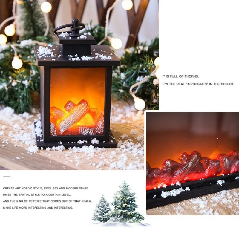 LED Wall-Mounted FireplaceLamp  Flame Lamp Modeling Lamp  Battery powered Holiday decorative lights and Christmas crafts