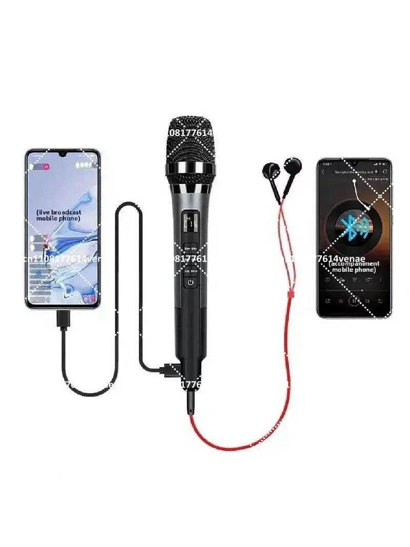 H20 Live Sound Card Microphone All-in-One Outdoor Karaoke Portable Noise Cancellation Bluetooth
