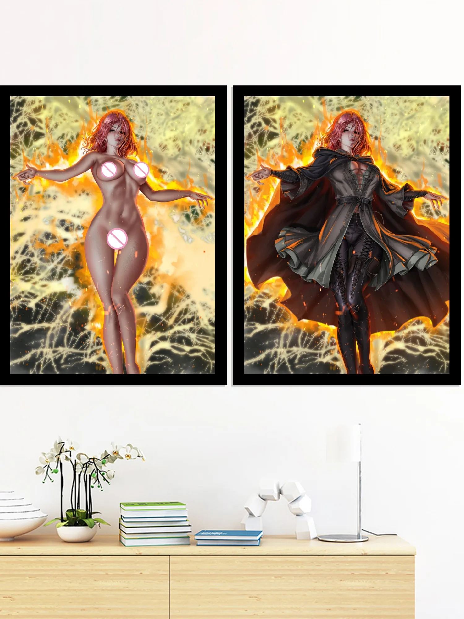 Melina Ranni Game Sexy Nude Girl Malenia Anime Art-Silk-Poster, Home Decor, Custom Prints, Decoration, For Living Room, Picture