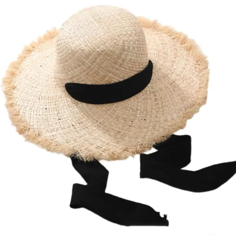 31BF Versatiles Western Straw Hat Durabililty Straw Hat Gardening Breathable Sun Hat