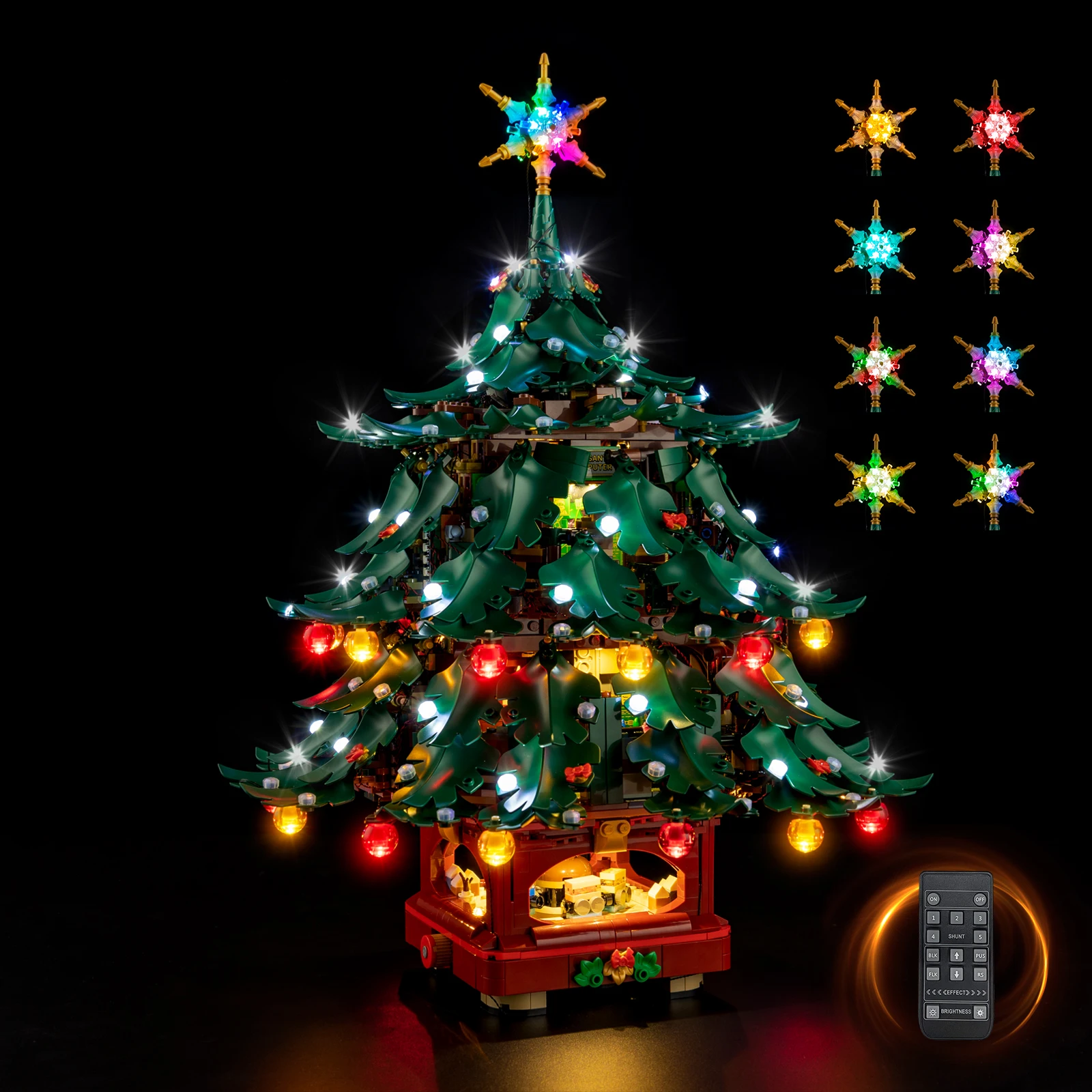 Led Light Kit for LEGO Family Christmas Tree 41843 with Lamp Ideas Not Include Building Block(Only Led Light Kit)
