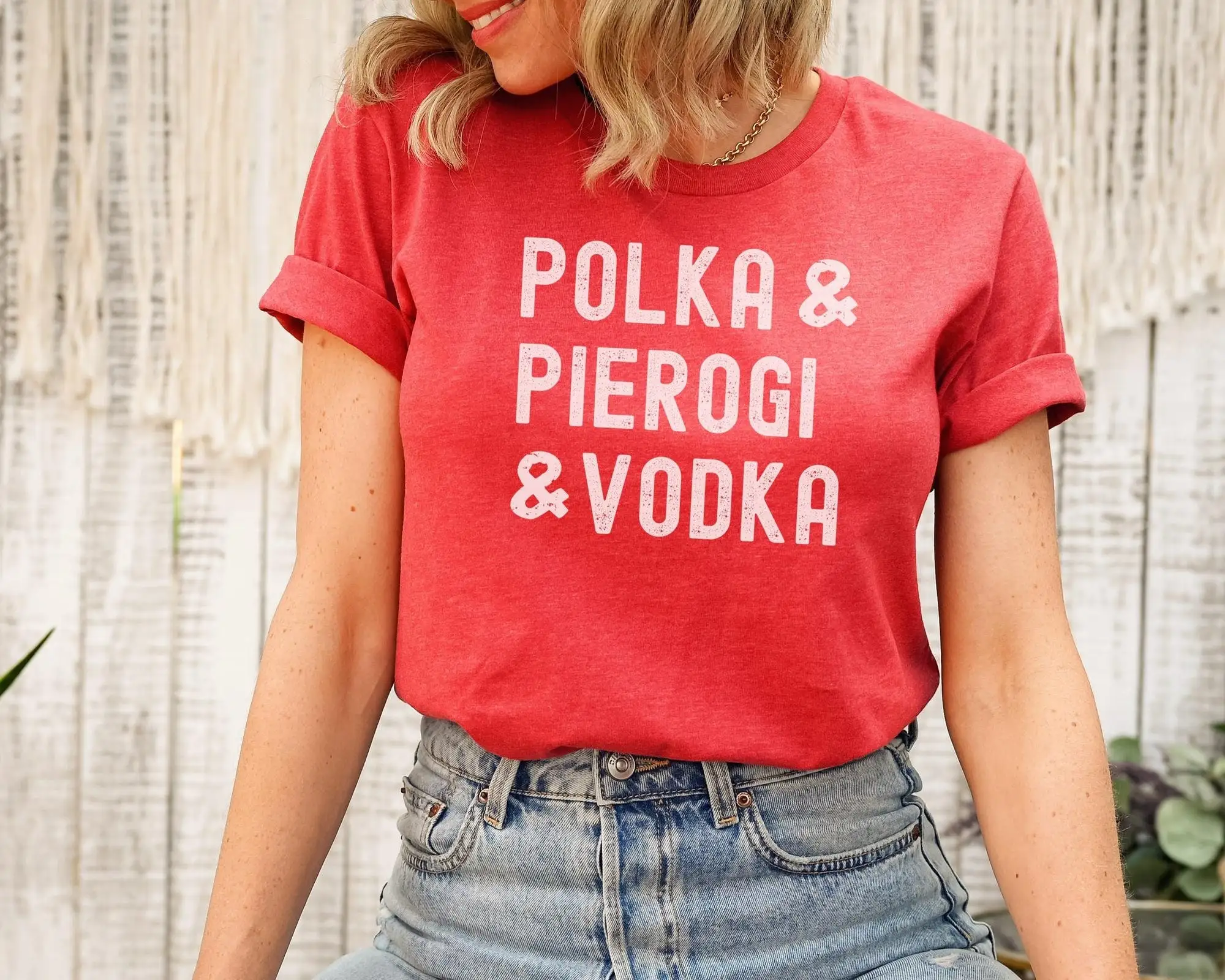 Polka Pierogi Polish Vodka camiseta hombres Día de Dyngus Pascua lunes fiesta de Navidad Polonia mujeres divertidas