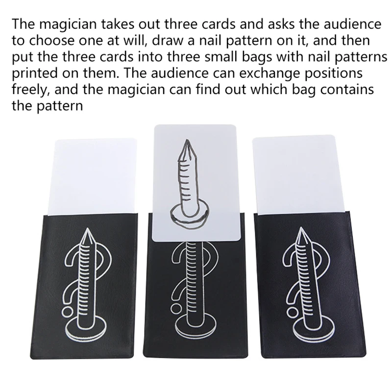 1 Set Magie Nagel Finden Karte Psychic Vorhersage Karten Close Up Magie Spielzeug Illusion Gimmick Spielzeug Für Zauberer Requisiten Party Spiele