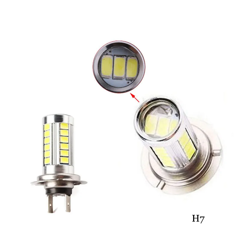 H7 H11 9005 9006 Car LED Front Fog Lamp Bulb Constant Current Auto DRL Light Motorcycle Headlights 5630 33SMD White DC 12V