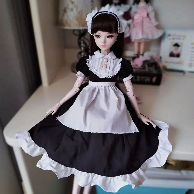 

30/45/60cm Doll Clothes Cute Maid/witch Clothing Suit 1/6 1/4 1/3 Bjd Doll Dress Up Accessories, No Doll