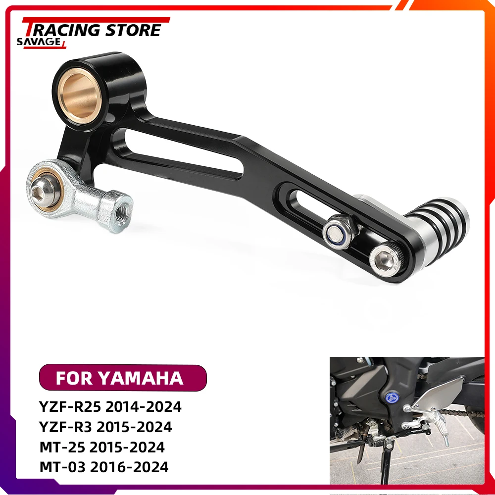 

Motorcycle Left Adjustable Gear Shift Lever Shifter Pedal For YAMAHA YZF-R25 YZF-R3 MT-25 MT-03 MT03 MT25 GearShift Levers YZFR3