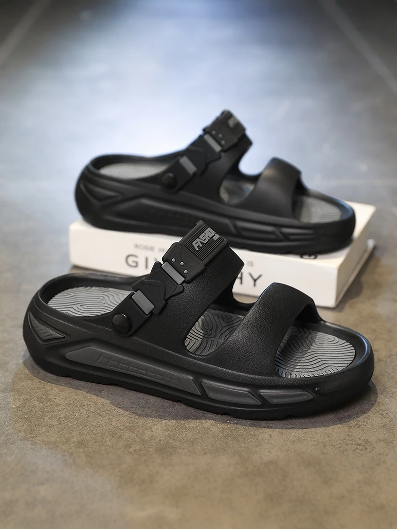 

Casual Men's Sandals Summer Driving Slip-On Anti-Slip Indoor Outdoor Two-Purpose Beach Slippers Comfortable Flat EVA Slippers