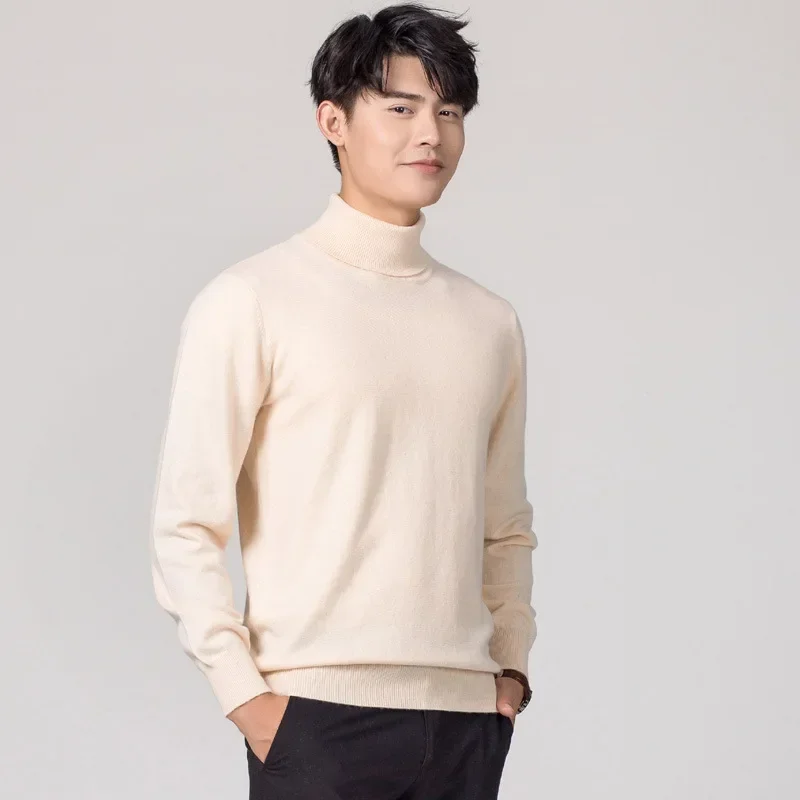 

MRMT 2025 Brand New Men's High Lapel Cardigan Solid Color Plus Size Sweater Base Sweater Sweater For Male Tops