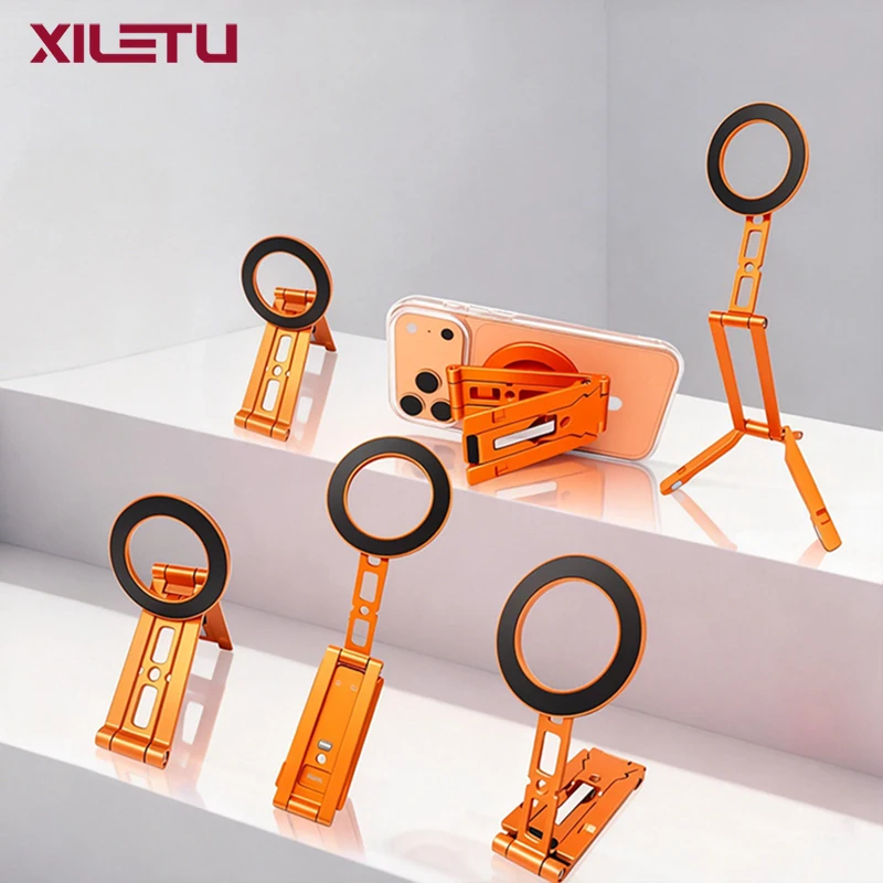 

XILETU For You складной магнитный карманный штатив для телефона Magsafe держатель для телефона для iPhone Android штатив-подставка настольное крепление портативный