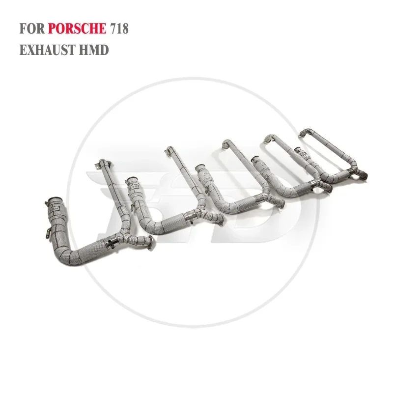 Abschnitt High Flow Rohre Abzweig Fallrohr Auspuffrohr mit für 718 Cayman Boxster 982