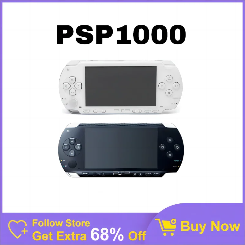 Original PSP1000 game console 32GB 64GB 128GB memory card includes free games, pre installed games, and ready to play