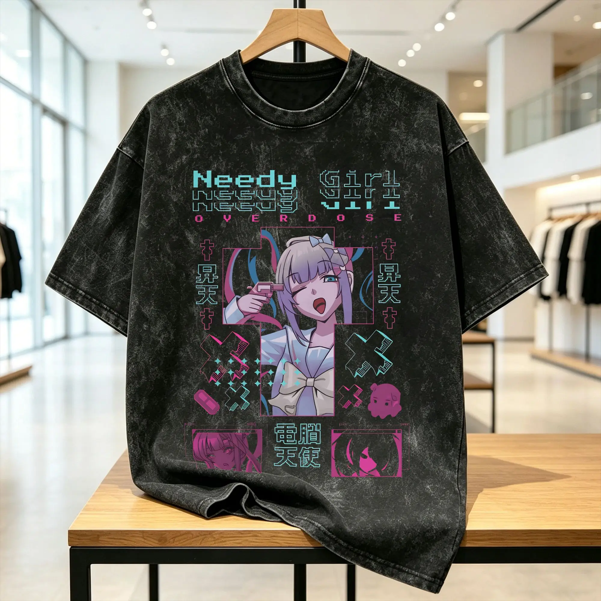 Needy Streamer Overload T Shirt Summer Video Game Vintage T Shirts Cotton Fashion T Shirt For Man Short-Sleeve Pattern Top Tees
