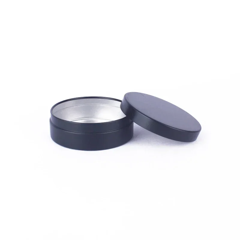 10Pcs 100ml Empty Storage Tin Jars Aluminium Cosmetic Tin Box Black DIY Cosmetic Box Tea Jar Wax Boxes Candy Jar For Wedding