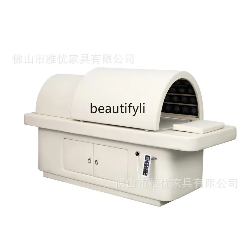 Intelligent temperature-controlled heating smokeless and fire-free whole body moxibustion beauty bed dedicated to beauty salons