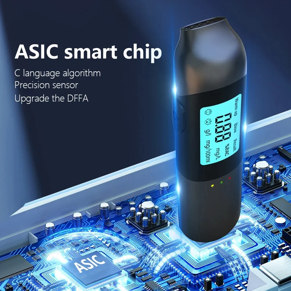 Portable Non-Contact Alcohol Tester with LED Digital Display Alcoholmeter Alcohol Tester Accuracy Breathalyzer Diagnostic Tool