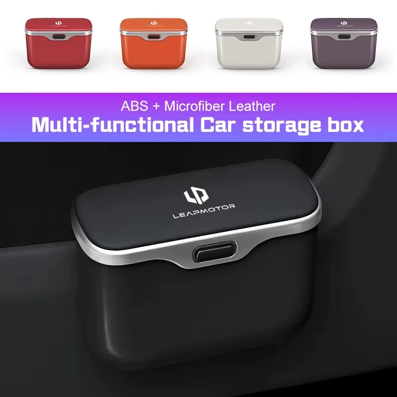 Car Trash Can Car Garbage Bin Door Side Seat Back Hanging Storage Box For Leapmotor T03 S01 C11 C01 C10 C16 B10