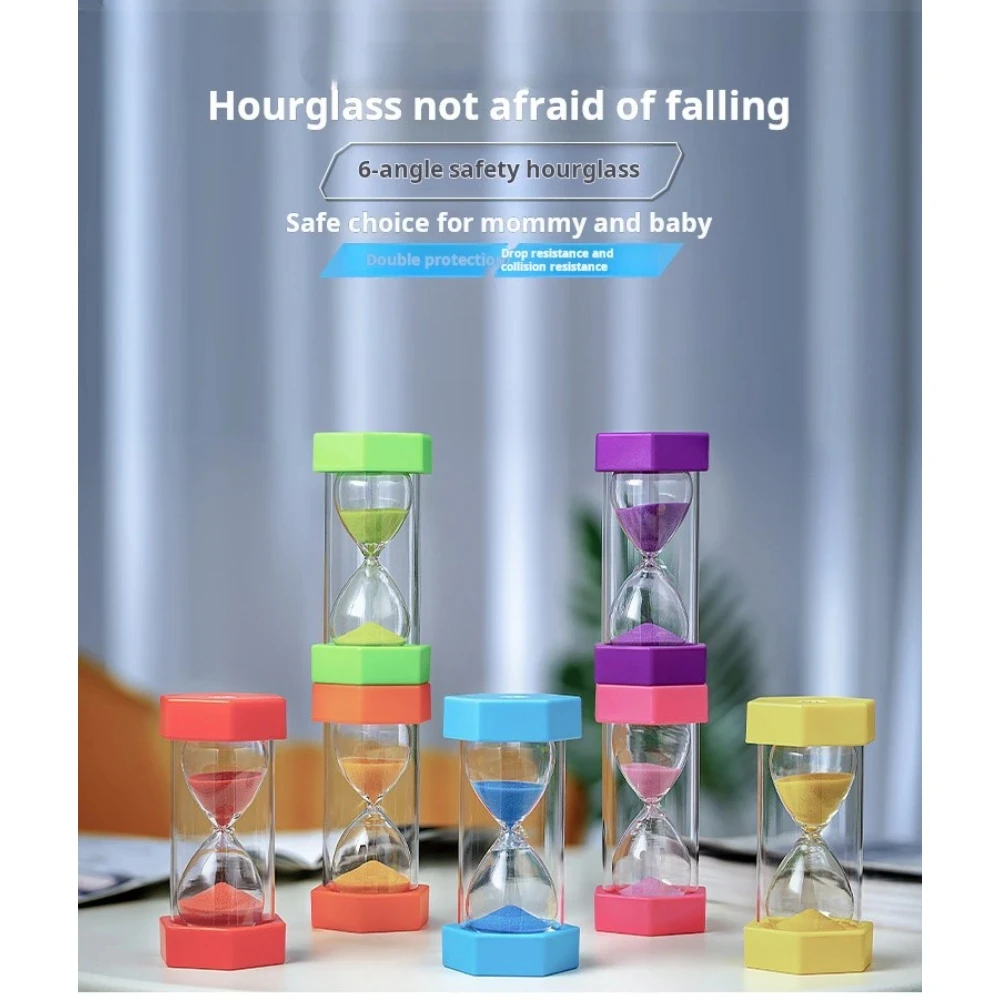 Top 6b Hexagonal Hourglass Timer 10/30/60 Minutes Creative Gift Fall Proof Horse Karon Hourglass Children's Gift Timing Sched