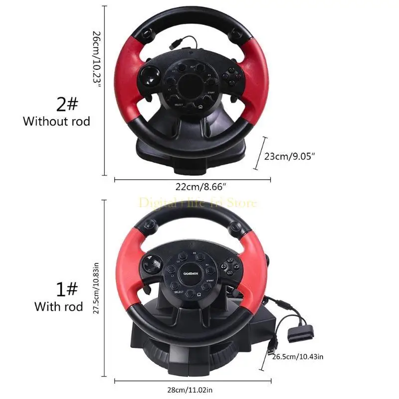 E06D Gamepad Teenering Wheel for FT33D3 D7 Series 200 درجة زاوية الاهتزاز المزدوج