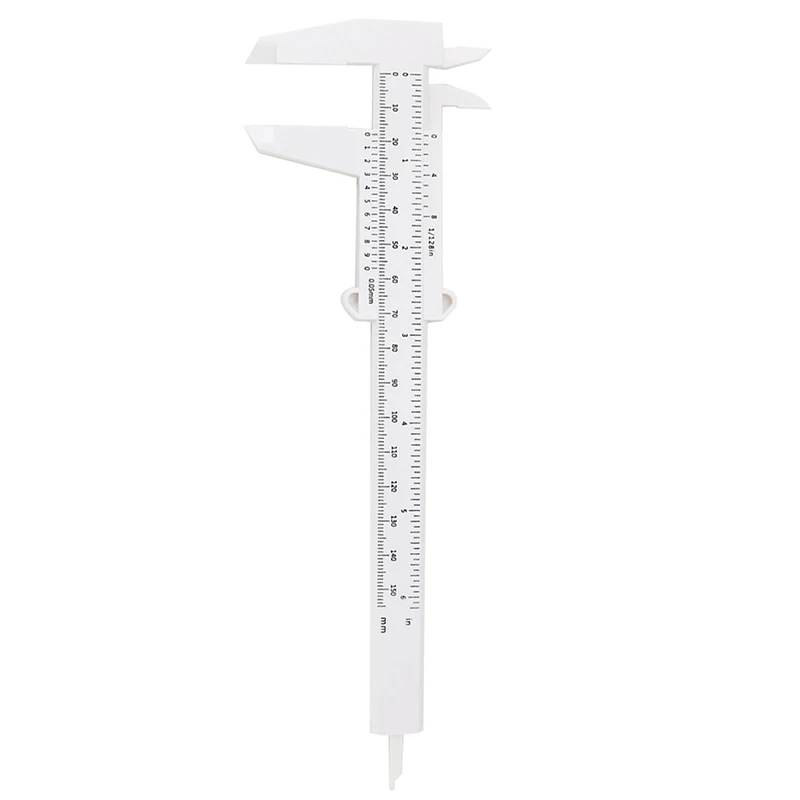 Plastic Vernier Caliper 0-150mm  6 Inch Metric Plastic Measuring Tool Outside Inside Depth Measurement Jewelry Gauge Caliper