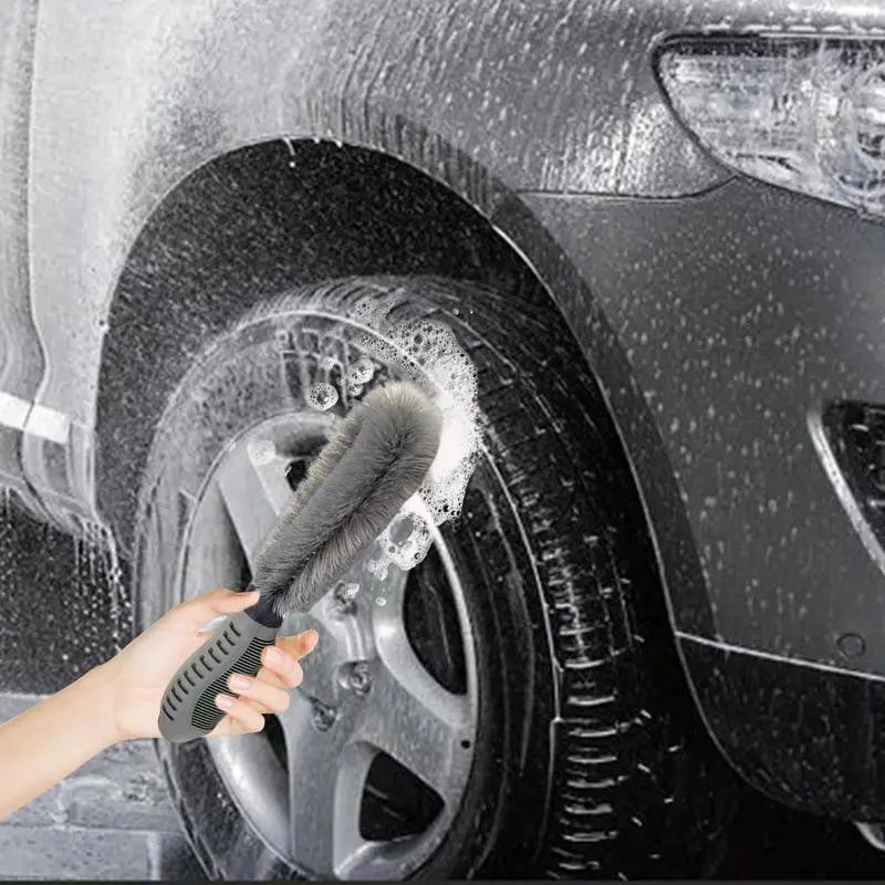 

Car Wheel Brush Car Wash Brush Tire Scrubber Wheel Rim Dust Remover Detailing Clean Tool Wheel Hub Gap Cleaning Brush For Cars