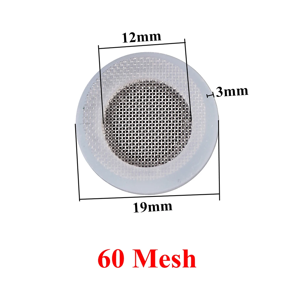 10 unids/lote junta tórica de sellado junta de manguera arandela de goma plana con red de filtro para ojal de grifo 1/2 "3/4" juntas de goma 40 malla