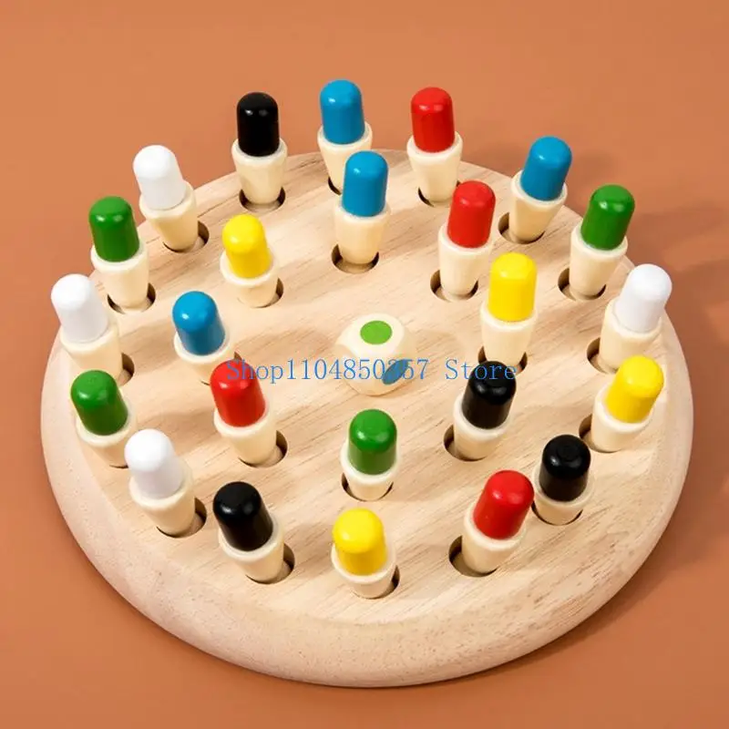 

652F Kids Memory Game Early Educational Toy Color Memory Chess Cognitive Skill Building Family Board Game For Ages 3+