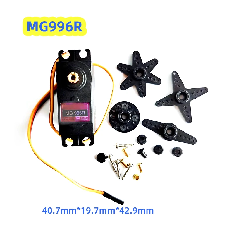

Metal standard servo MG996R For Arduino UNO DIY Mechanical Arm For Model Helicopter Boat/JR Car 13KG 180° Metal gear