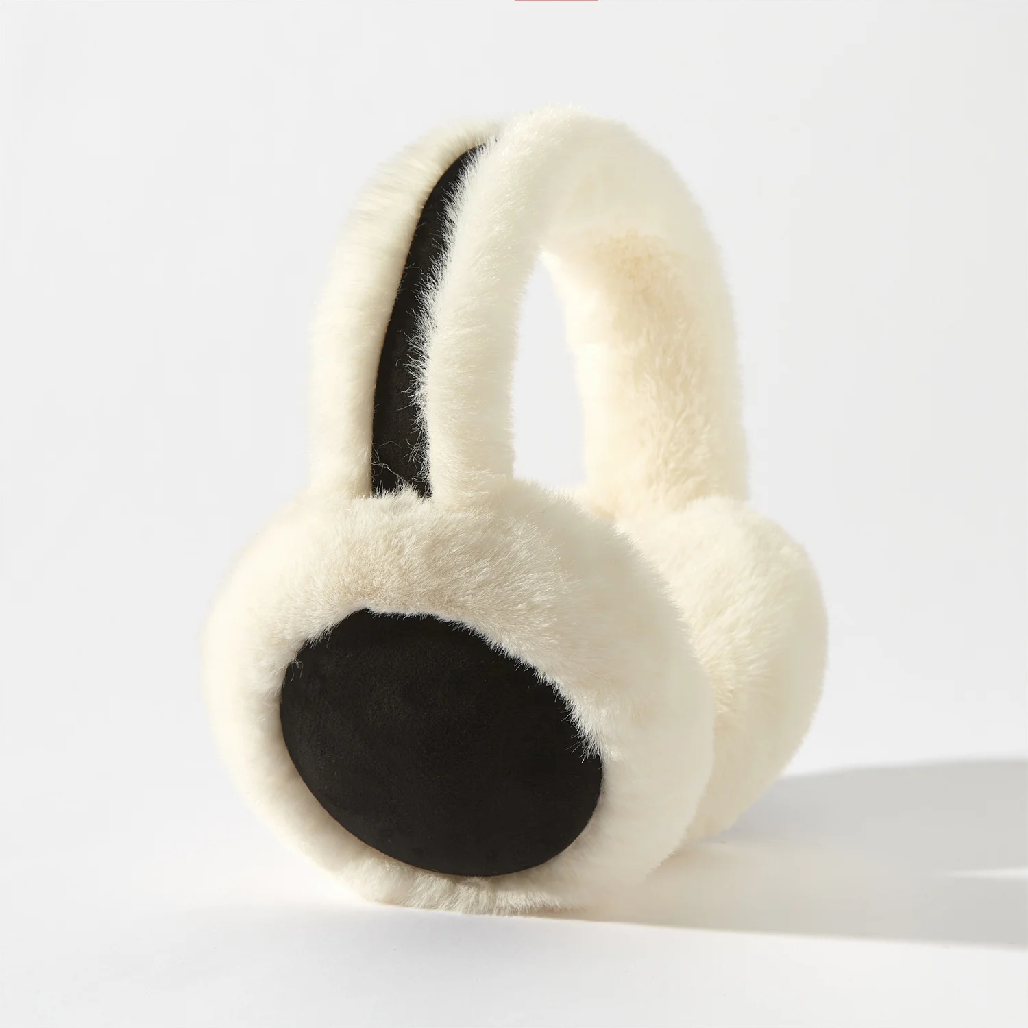 Кофейные пушистые мягкие наушники, популярные модные мужские и женские наушники, высококачественные наушники из искусственного кроличьего меха, зимние аксессуары