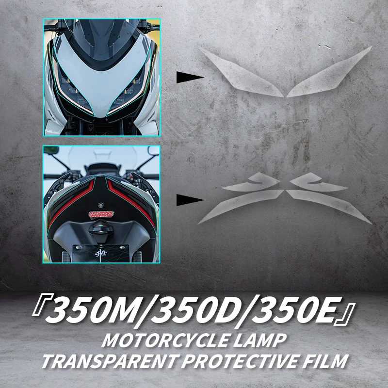 

For ZONTES 350M 350E 350D Motorcycle Headlight And Taillights Transparent Protective Film Bike Accessories Lamp Stickers