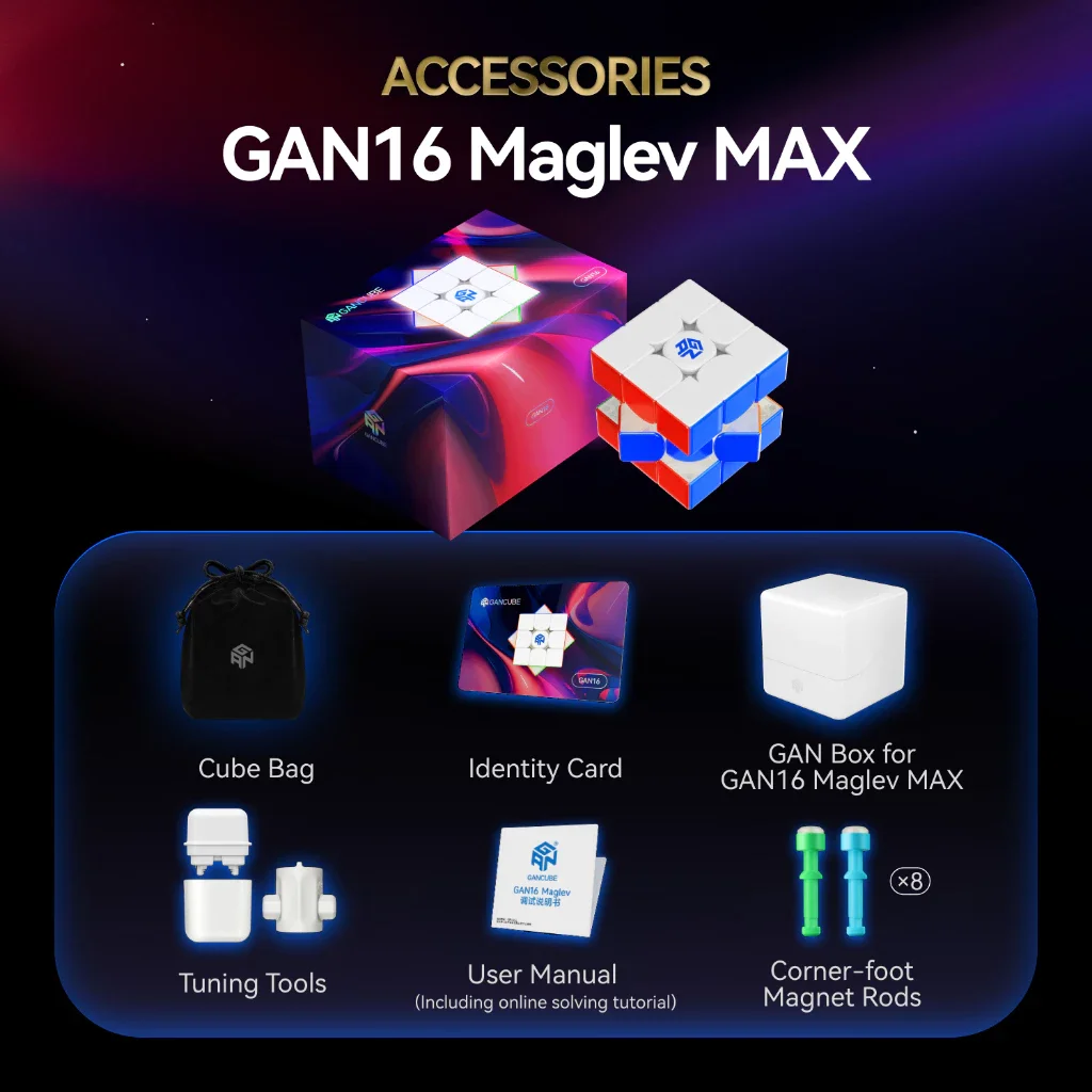 [JudyCube] GAN16 Maglev Max UV 3X3 Magnetic Magic Speed Cube Stickerless Professional Fidget Toys GAN 16 Cubo Magico Puzzle - Image 3