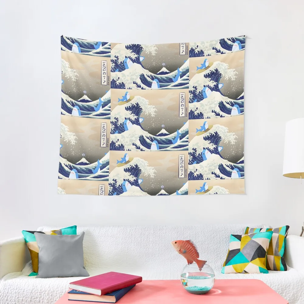 

The great Brucie wave off BFC (Blahaj/shark edition) Tapestry Room Decor Cute Outdoor Decoration Bedroom Deco Tapestry