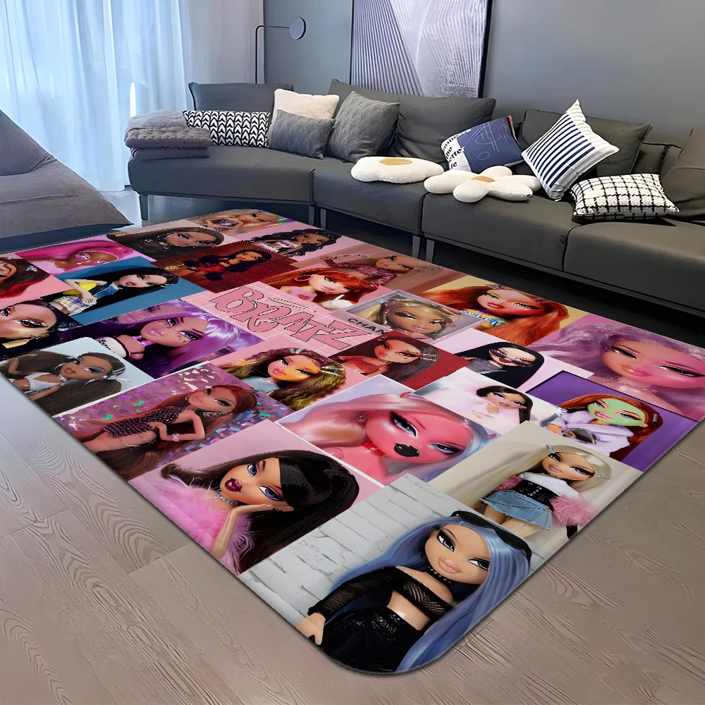 Lovely Bratz cartoon printed  Floor Mat Kids Room Bedroom Decoration Balcony Anti-Slip Doormat Living Room Welcome Rug