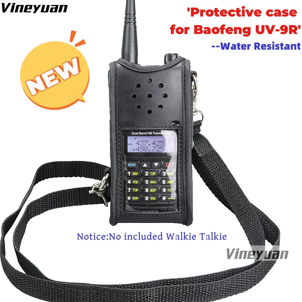 

NEW Leather Holster Case Water Resistant For BAOFENG UV-9R UV-9R Plus BF-A58 BF-9700 UV-XR GT-3WP UV-5S Ham Radio Walkie Talkie