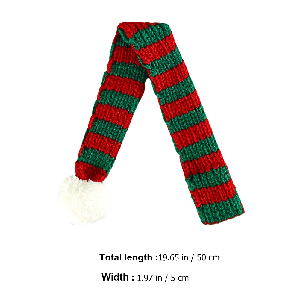 

Pet Christmas Scarf Dog Holiday Kitten Set Crochet Pets Knitting Clothing Decorative Miss