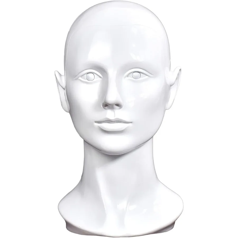 

Голова манекена из ПВХ, белый женский манекен, подставка для манекена, модель дисплея для шляпы, шарфа, парика, очки для волос, шляпа, инструмент для укладки красоты с