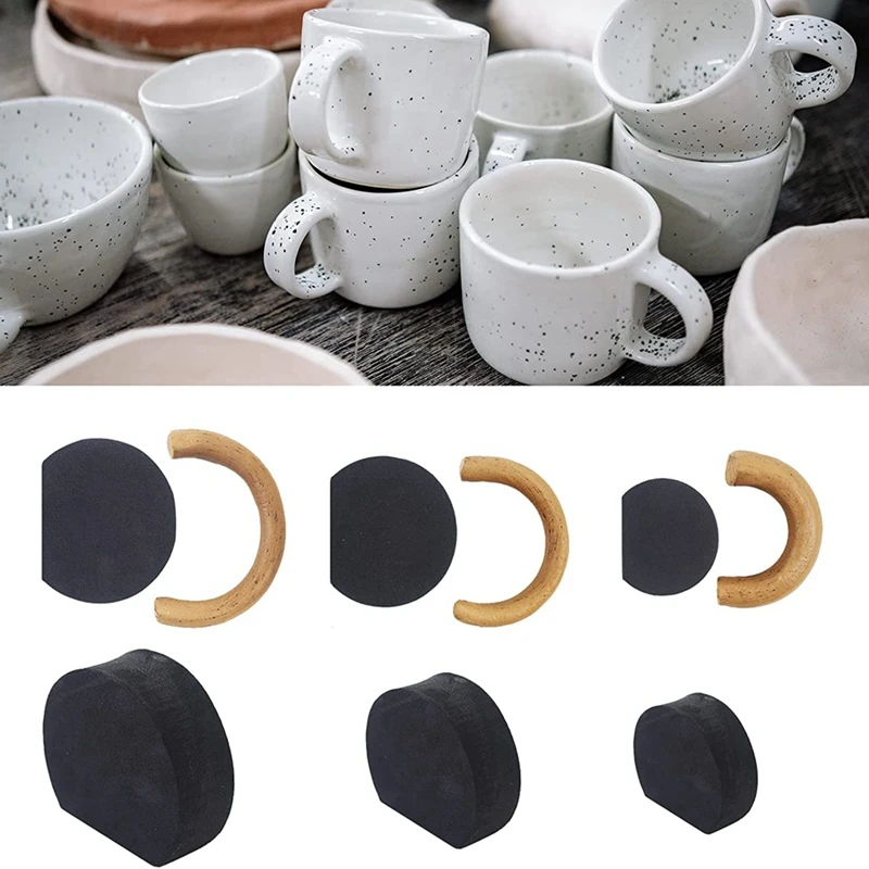 24 PCS Pottery Mug Handle Molds for Clay, Mug Handle Forms Clay Tool to Shape Pottery Mug Handle-A79M