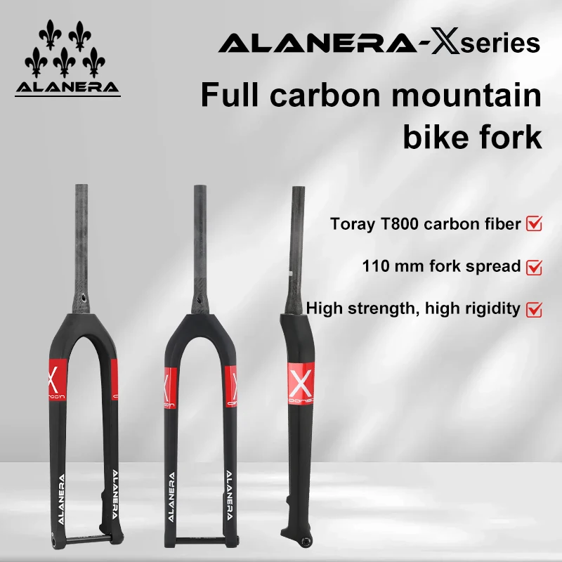 

New ALANERA mountain bike, X-series 2025 T800 carbon fiber front fork, 29ER front fork, BOOST front fork, full internal wiring