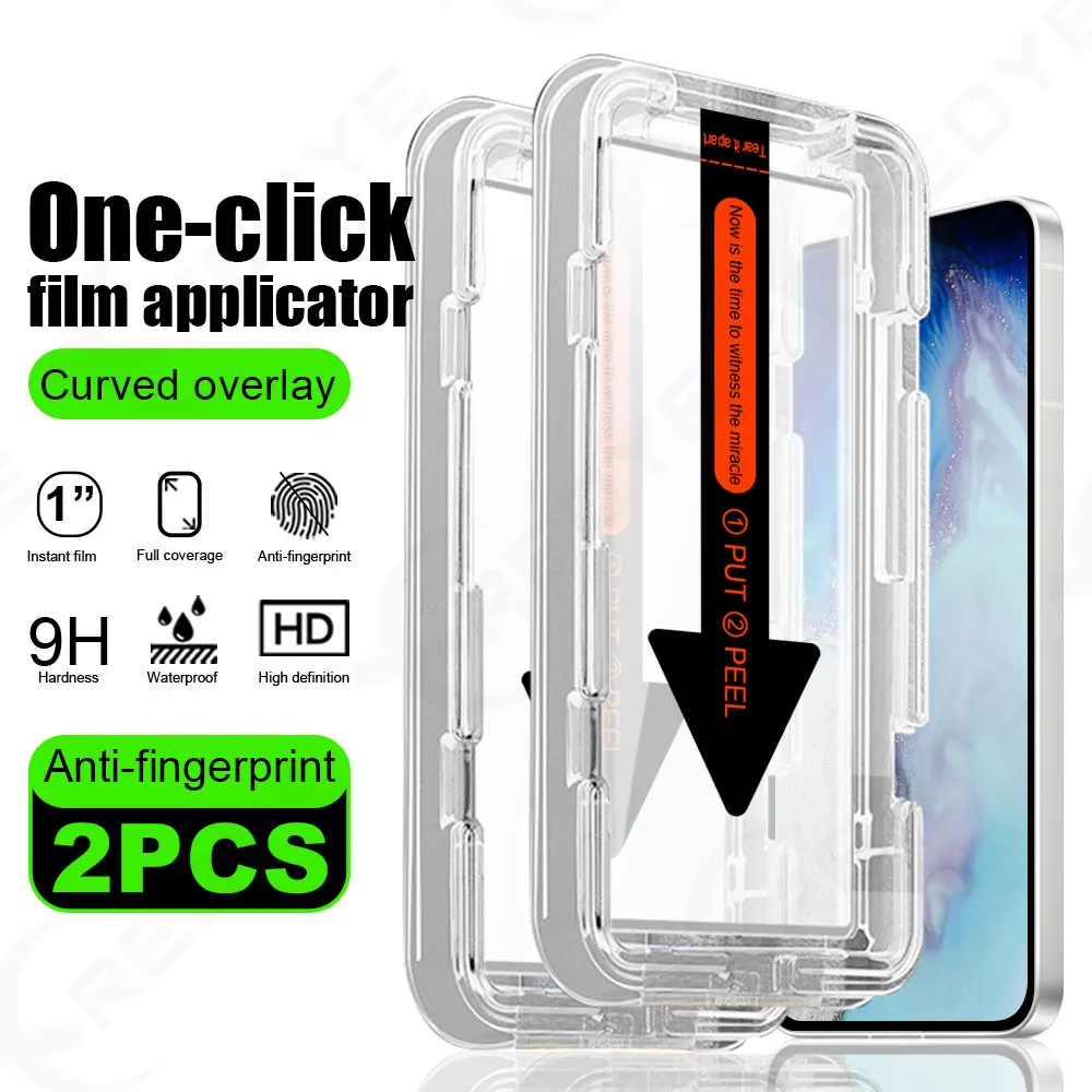 

2Pcs Tempered Glass smartphone for Samsung S25 Ultra S24 Plus Phone Screen Protector S23 S22 Full Cover Protective Film S21