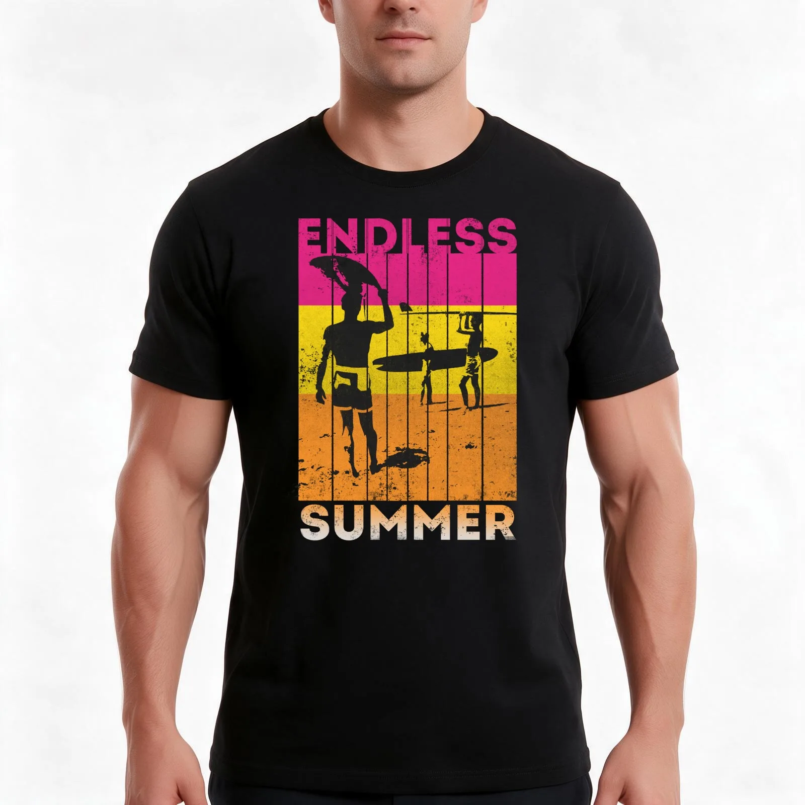 Endless Summer T-Shirt, Summer Casual Cotton Tee, Oversized Streetwear Tops, Vintage Graphic Print, Loose Fit Short Sleeve