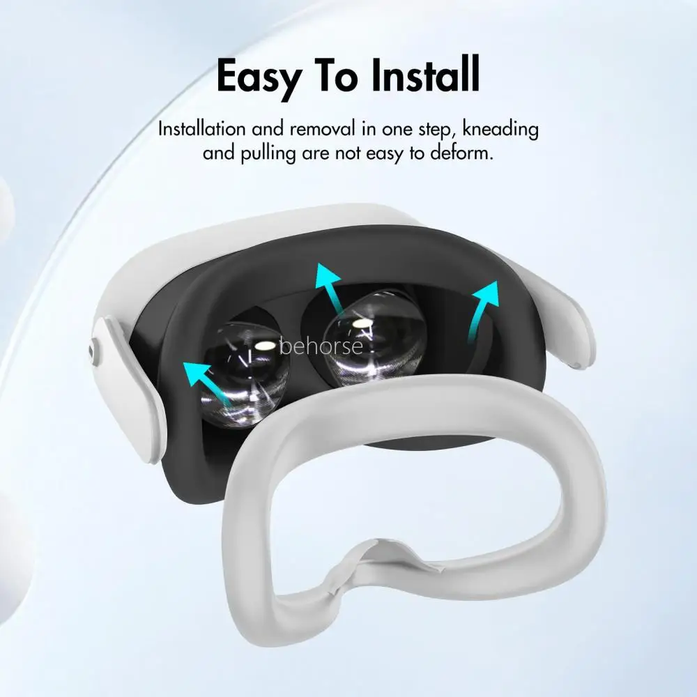 غطاء الوجه لـ Meta Quest 3S قناع عين من السيليكون خفيف مانع للتسرب ومقاوم للعرق قناع عين VR Face لـ Quest 3SAccessoies