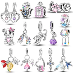 Silver Plated Charms Beads Fit Original Bracelet Pendants Making For Woman Jewelry