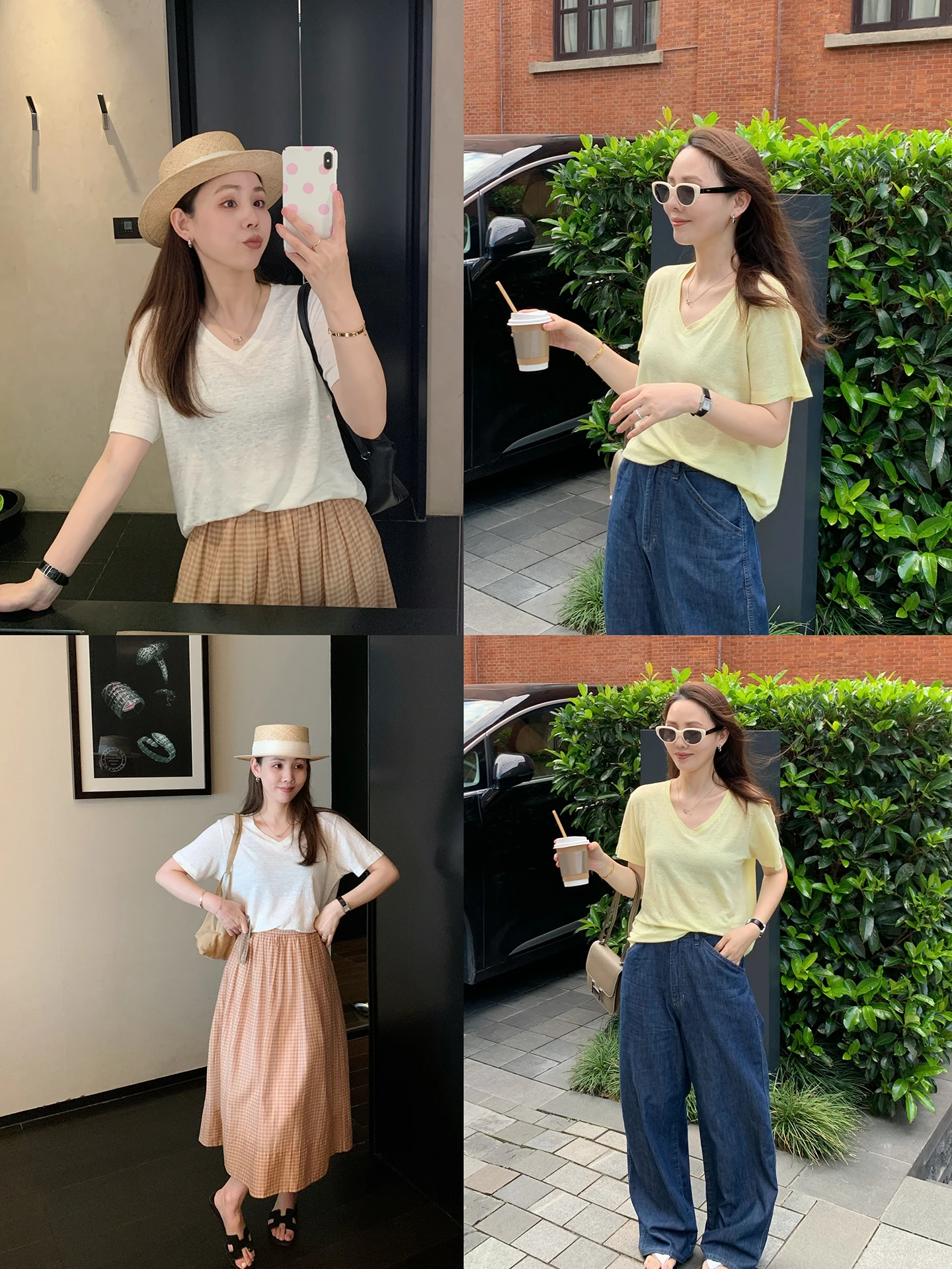 

Легкая футболка Landbeige Oxygen Mask Tee Cleanfit свободного кроя с V-образным вырезом, льняная, с коротким рукавом, женская летняя влагоотводящая футболка