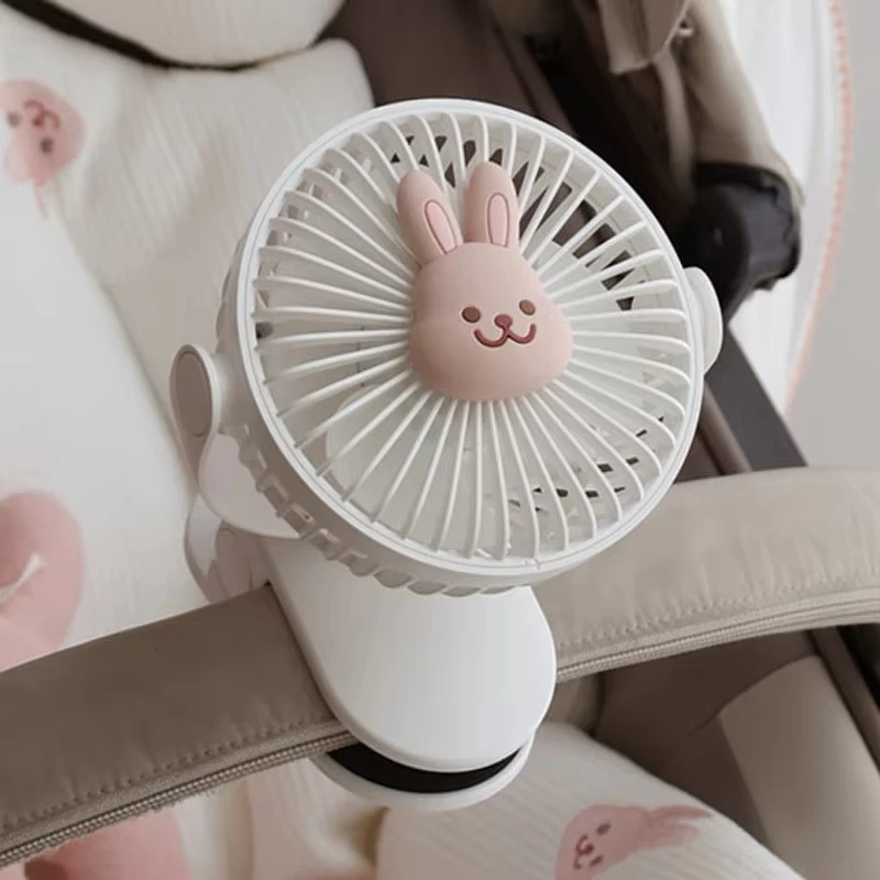 Fan for Cart Stroller Fans Portable Outdoor Fan Clip on For Baby USB Rechargeable Handheld Clip Electric Fan for Home 3 Speeds