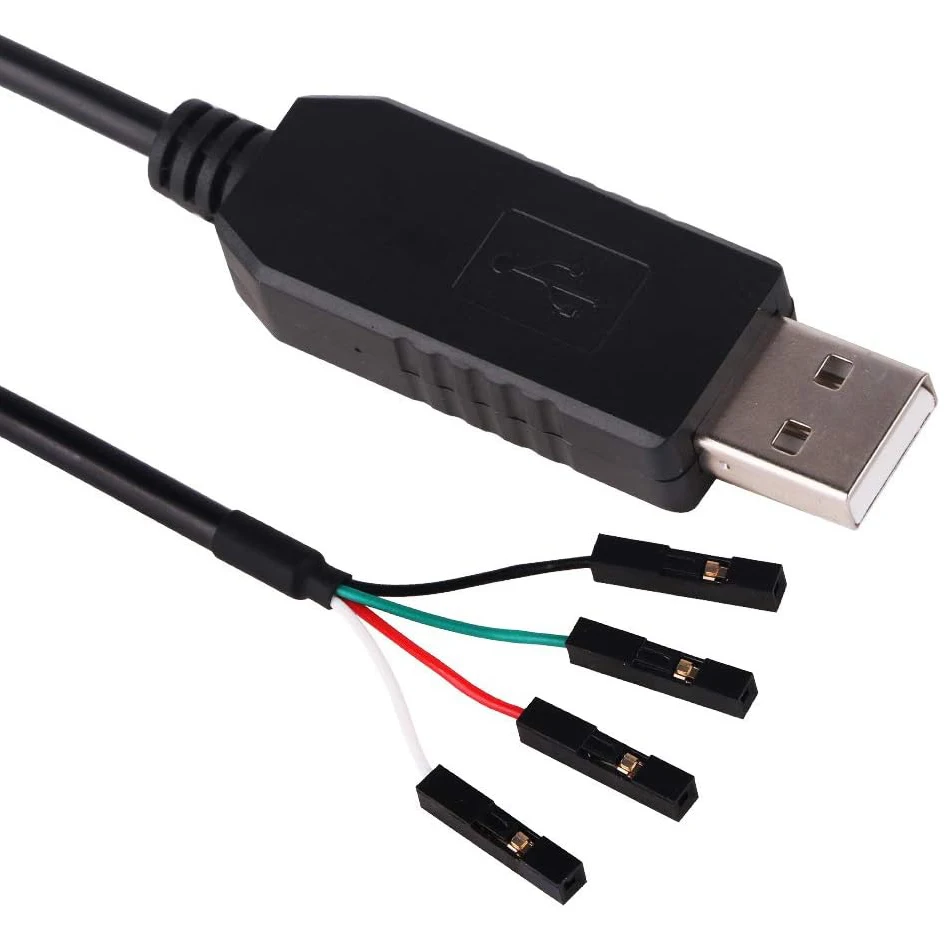 

USB Serial Cable RS232 Converter 2.54 mm Dupont Terminal 4 Pins PL2303 4P Adapter 1.8M